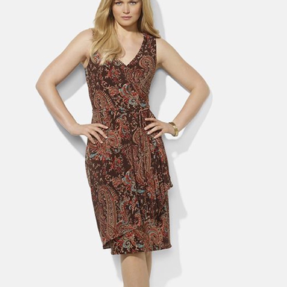 Ralph Lauren faux wrap dress 2X